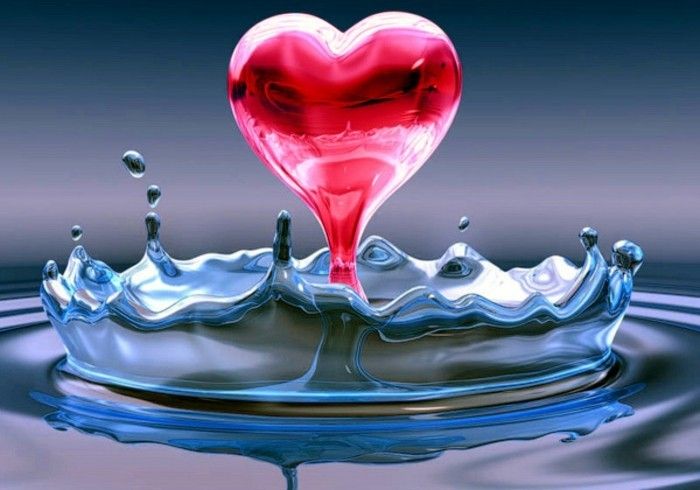 valentines tapeter rosiga-modell-heart-i-vatten