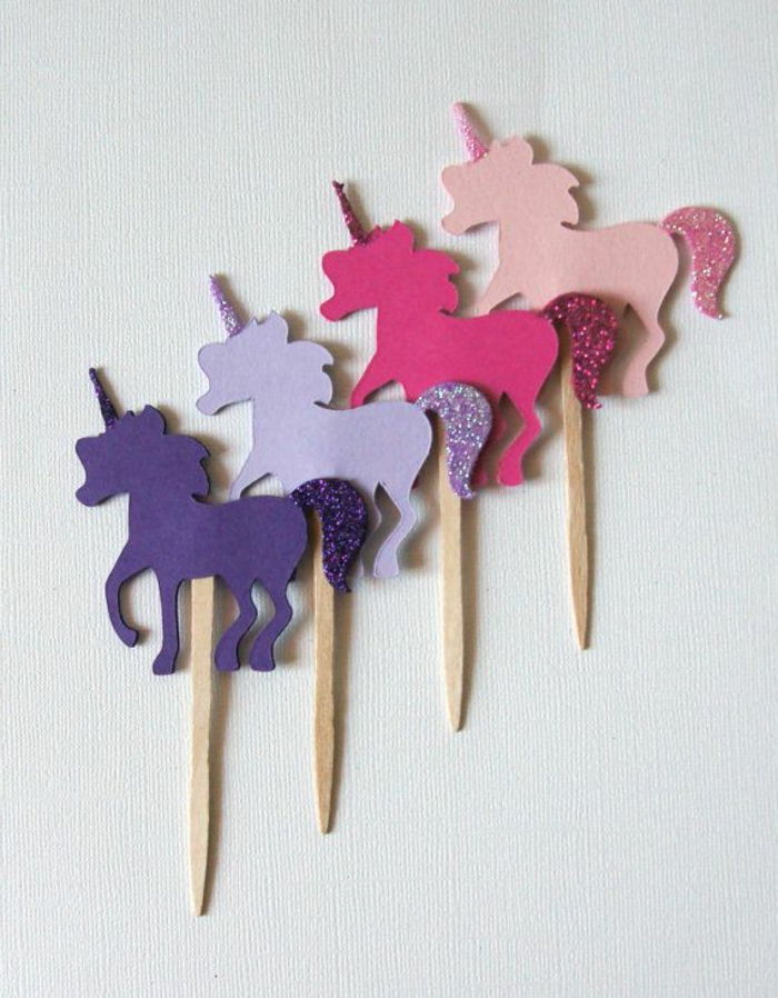 različni unicorns - deko ideje za otroške pite