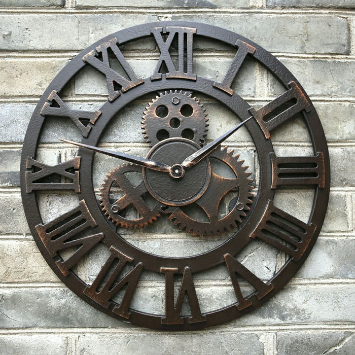 archiwalne stare zegary ścienne metalowe