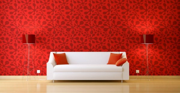 stenska oblika-dnevna soba-design-dnevna soba-set-einrichtugsideen-dnevna soba-moderno-stena dizajn-rdeče-stena