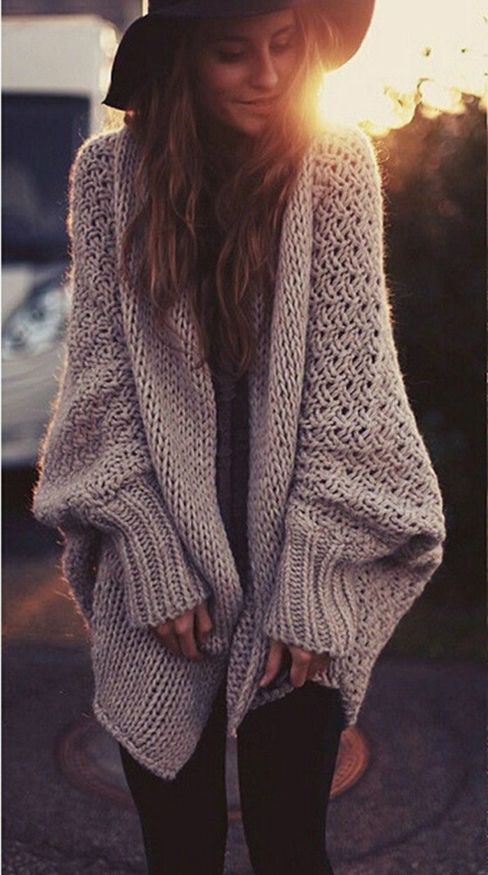 warm-davka sveter-béžový sveter s dlhým