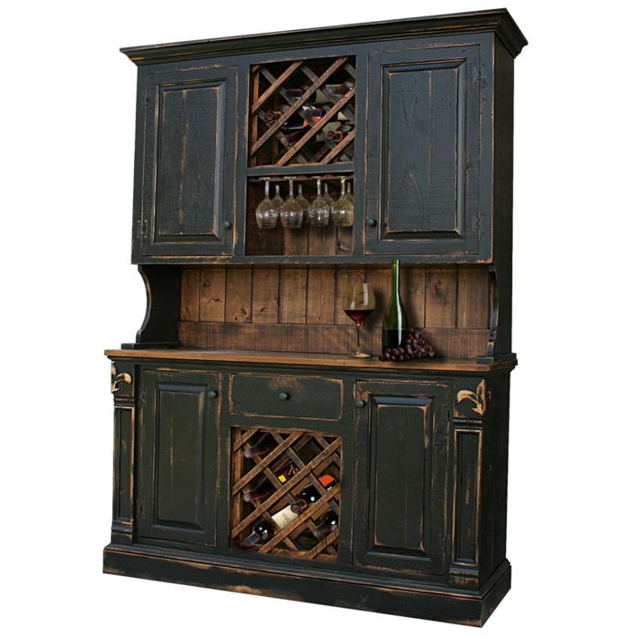 staré kabinet redesign a používať drevo ako víno rack myšlienka čiernej skrine víno miesto