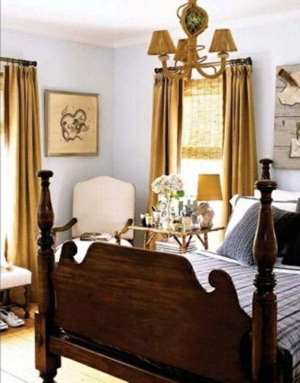 stue-inspirasjon Modern-bed-for-menn gull gardiner