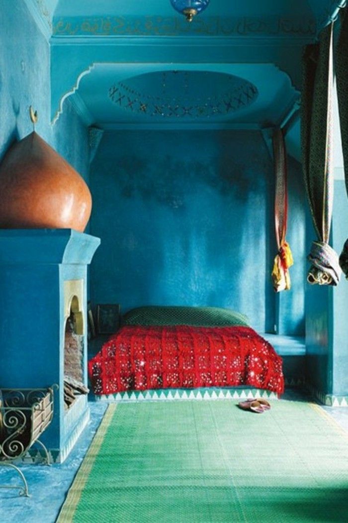 bella-model-camera da letto-in-blue-e-grigio