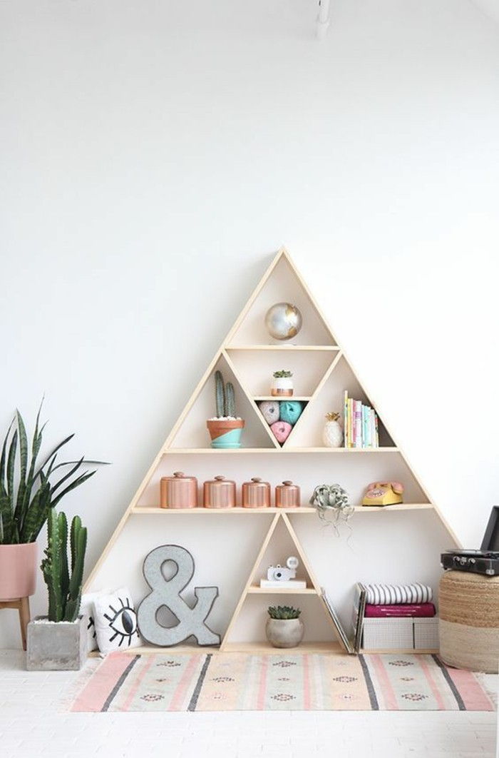 1-mobilier DIY-wohnideen-DIY raft sistem-off lemn-piramidală