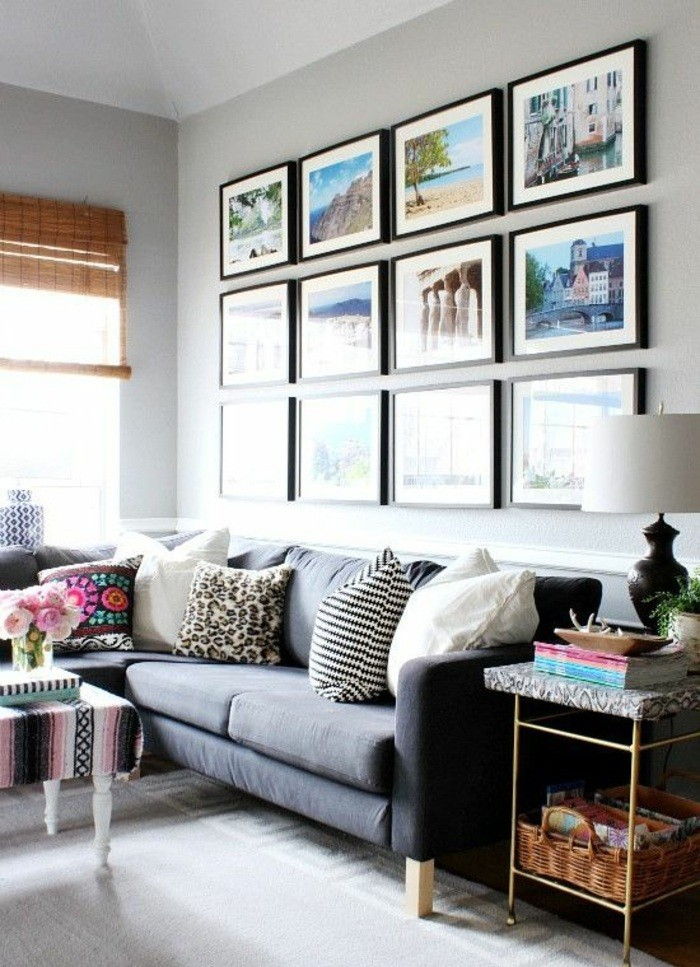 11 fotovägg idéer Foton av grå-soffa kuddar Rose visar grå vägg