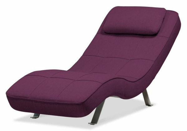 Zložljiv lounge chair vijoličen