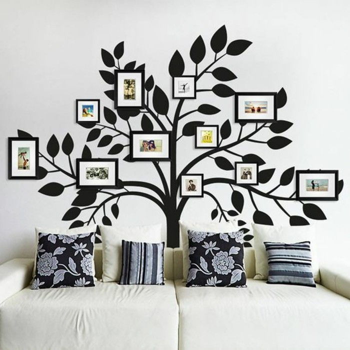 16-fotokollage-själv-göra-black-tree-with-familj foton mässigt soffa-Throw