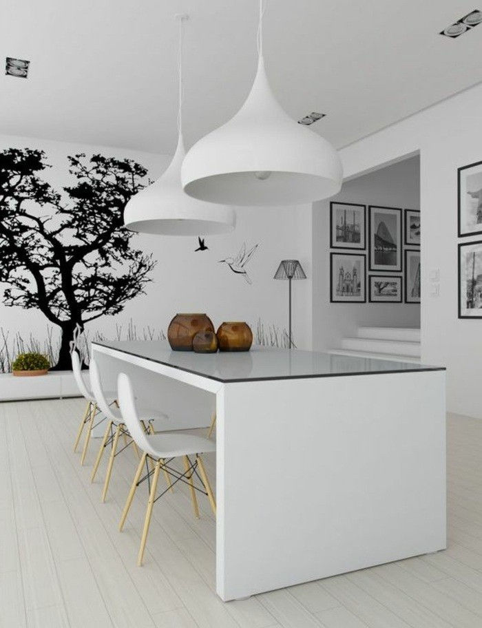 19-kreatívne-wohnideen-white-table-pra-lampy-tree-wanddeko-wandtattoo tapety Fototapety fotky