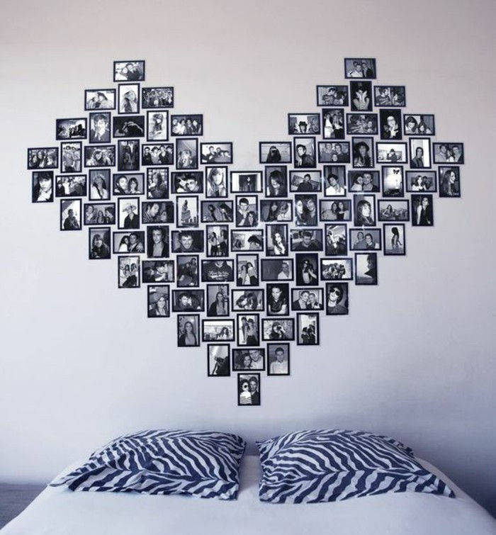 5-fotokollage-själv-making heart-black-as-familjen bilder säng
