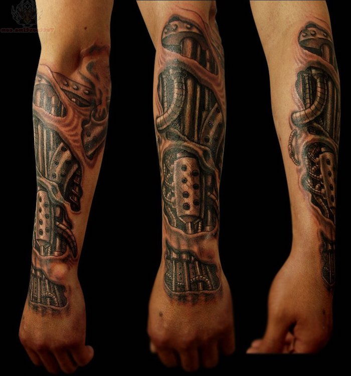 modelos de tatuagem homens, tatuagem 3d realista no antebraço