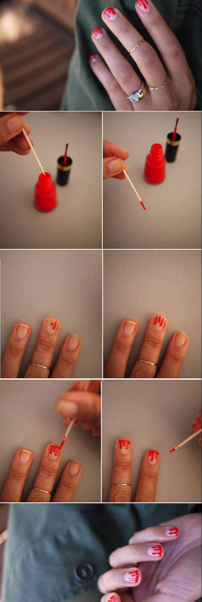 nail art obrázky, červený lak na nechty, krátke nechty farba, diy