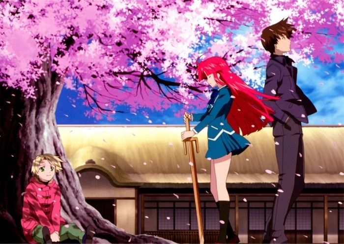 Obrazy Anime pod-sakura drzewa