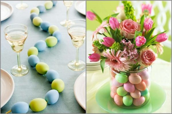 easter deco stalo-gėlės-kiaušiniai