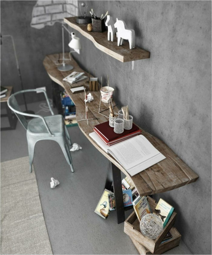 Kontor-Home Office rustikk industrielt apparat-møbler-country stil