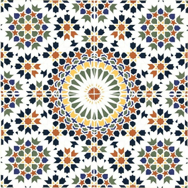 Badrumsidéer-for-plattor-marockansk design idé
