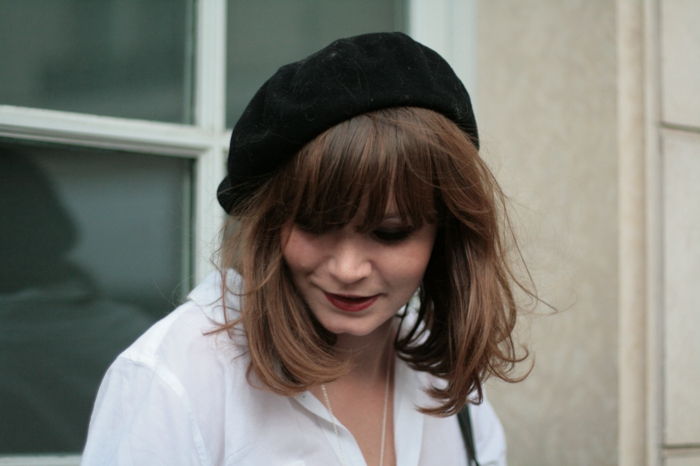 Beret francuski-czapki-czarno-klasyczny model żona