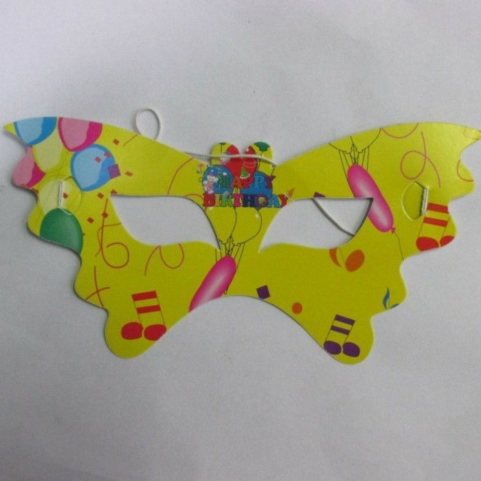 Nápady remeslá-Carnival motýlie-in-žltej farby