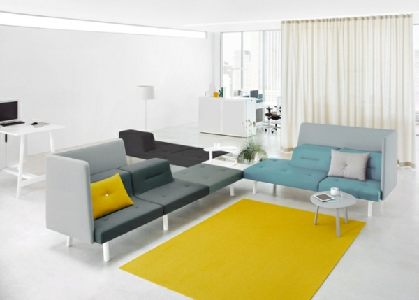 Beschprechungsraum dizainas Spalva Geltona Carpet moduliniai baldai