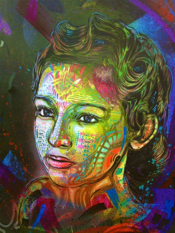C215 Graffiti sanatçısı-sokak-sanat-güzel çizim kadın