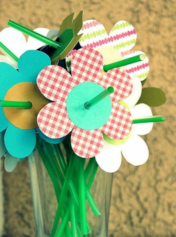 Click-pic-na-28 Wiosna-Crafts-dla-dzieci-Wiosna słomy Kwiaty XYX-zmieniany