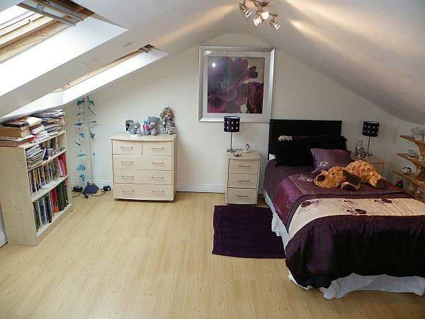 -Attic quartos confortáveis-set-roxo-cama