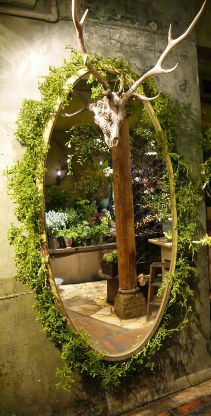 rastlina s mach-a-zrkadlo-frame-s-zelená Deco