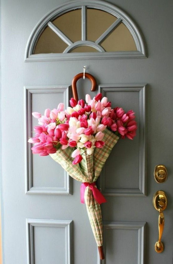 Zdobenie nápady pružinové tulipány-at-the-dvere