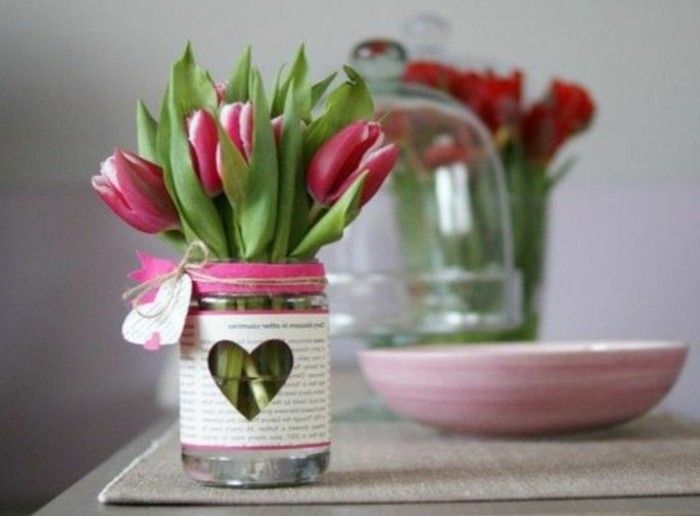 Zdobenie nápady-for-the-jar-srdce-and-tulipán