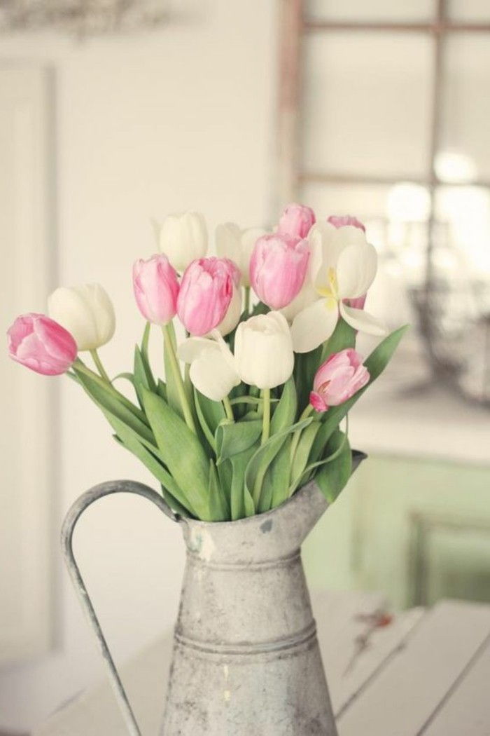 Zdobenie nápadov na jar-s-tulipány