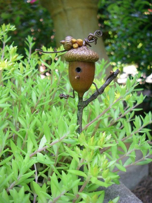 Acorn Futterhaus-per gli uccelli di legno Idea
