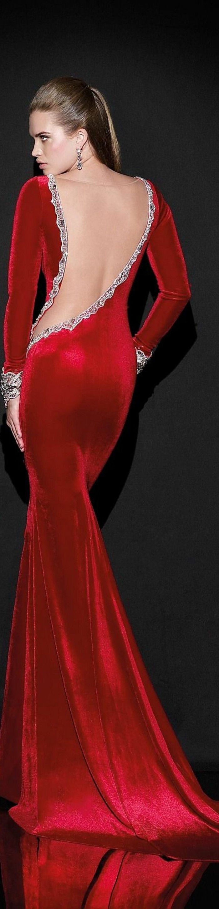 Elegantiškas suknelės, raudona ir backless
