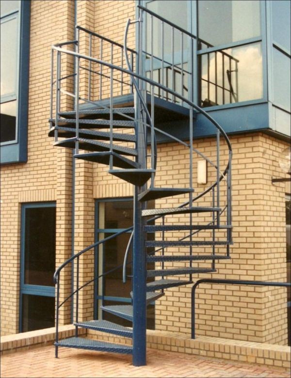 Zunanjost Zunanjost stopnice spiralno stopnišče-za-kovino