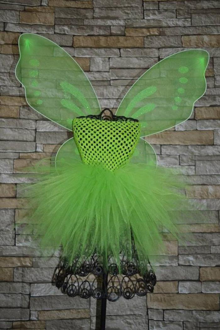 Fairy Costume-Tinkerbell-kostým-little-girl-zelená
