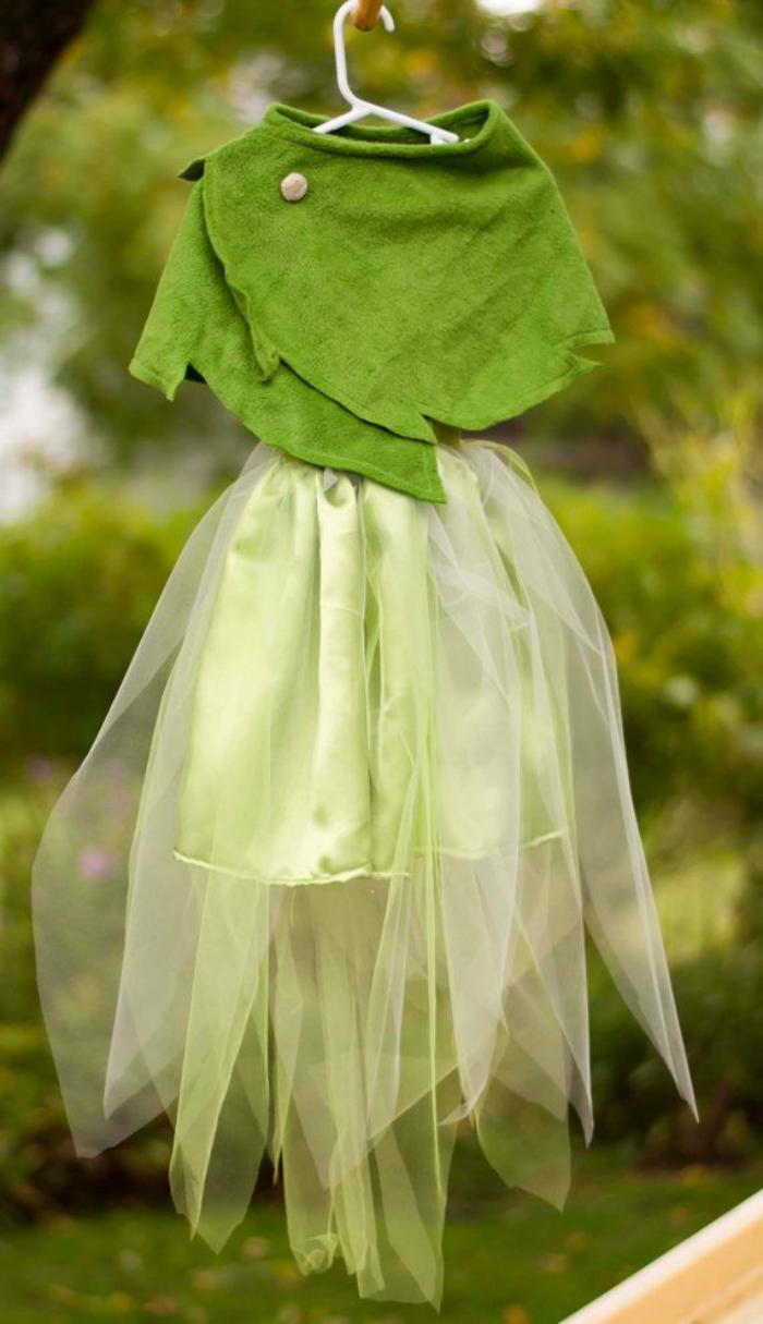 Fairy Costume-dve časti-bielo-zelené