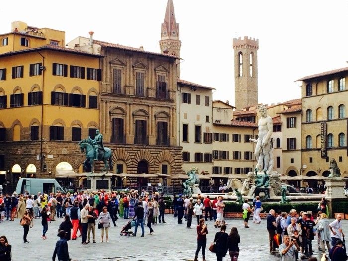 Florence Taliansko Piazza sochy-europe-urban-populárnej-destináciou-Europa