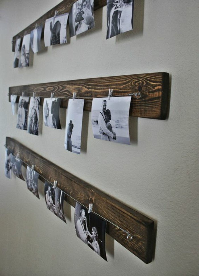 Foto stenske ideje Fotografije črno-belo-les-kmečko-elementov