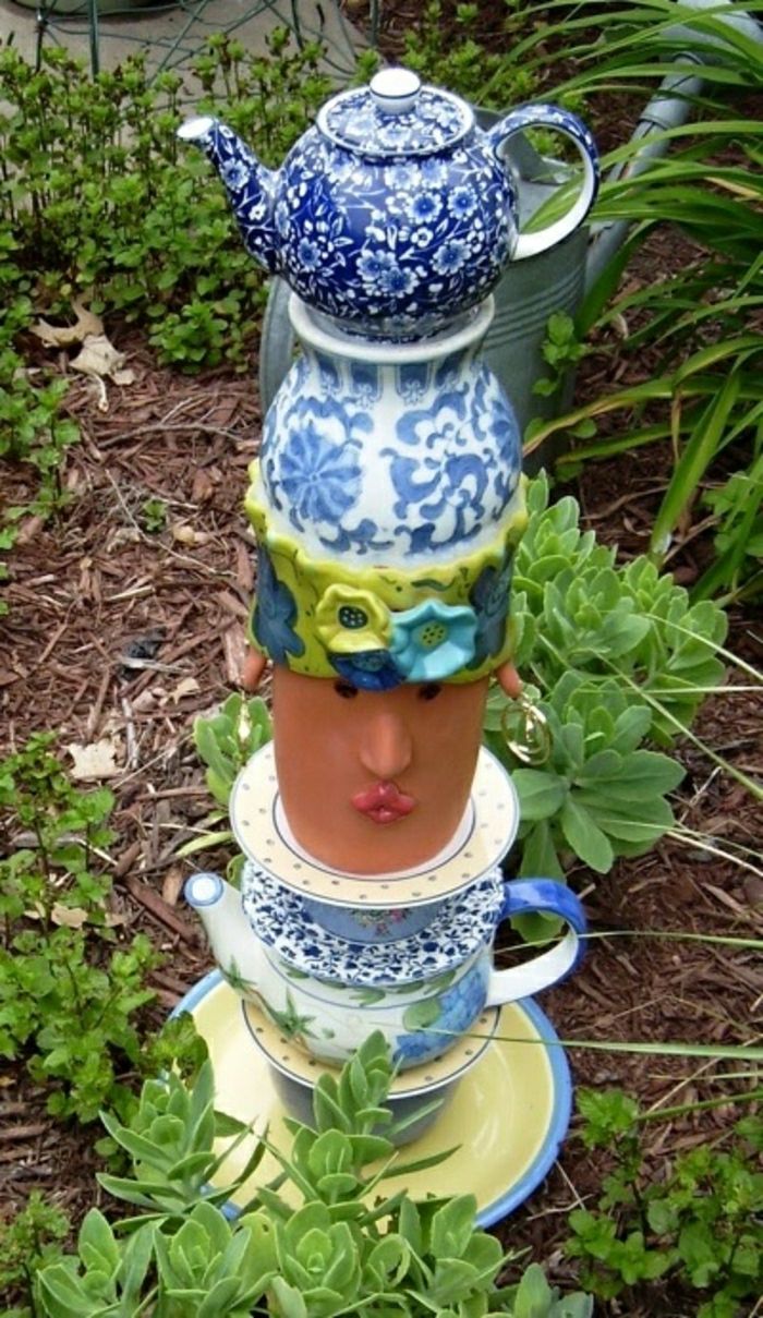 Záhrada Totem keramické nádoby Čajník rastliny