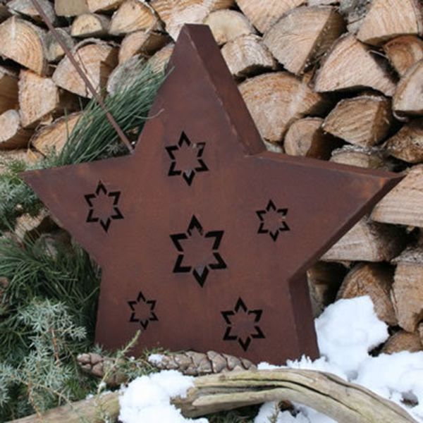Gartendeko-of-roest Star decoratie idee