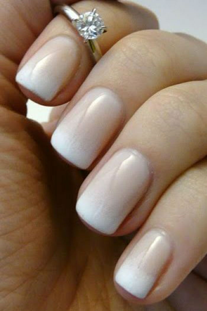 Gel French manicure Ombre