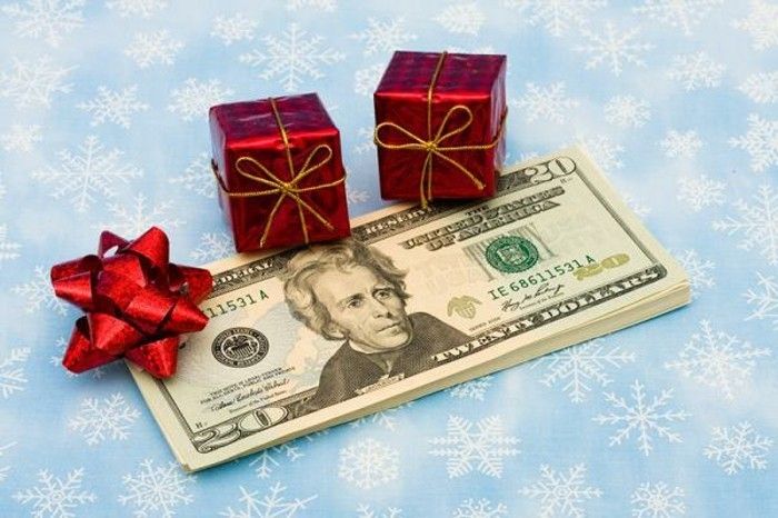 pinigų dovanos Kalėdų-su-mini-geschenken