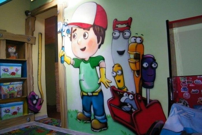 Graffiti Nursery med hero-of-Cartoons
