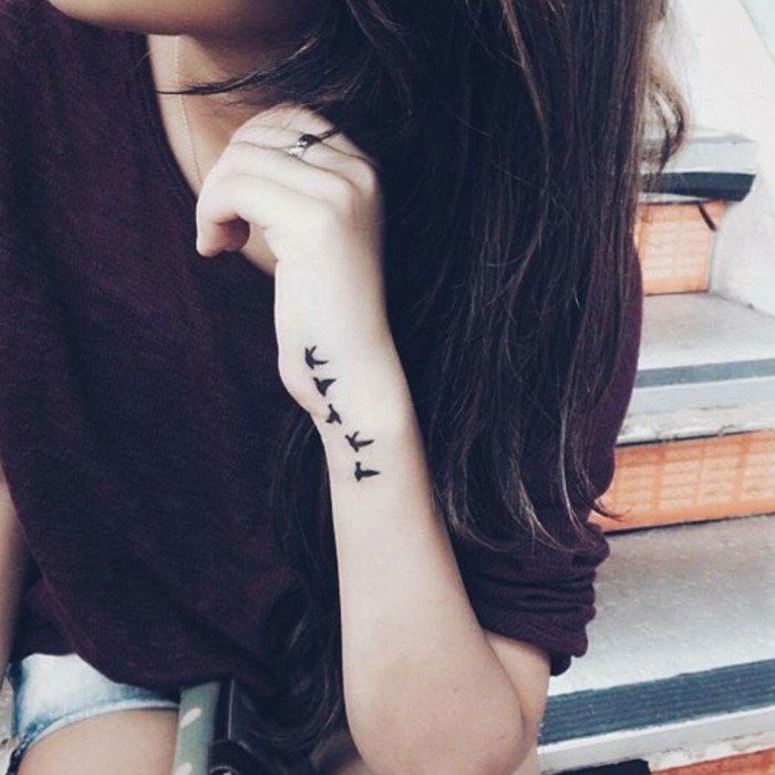 Polso Tatuaggio dell'uccello tatuaggi tatuaggio per le donne