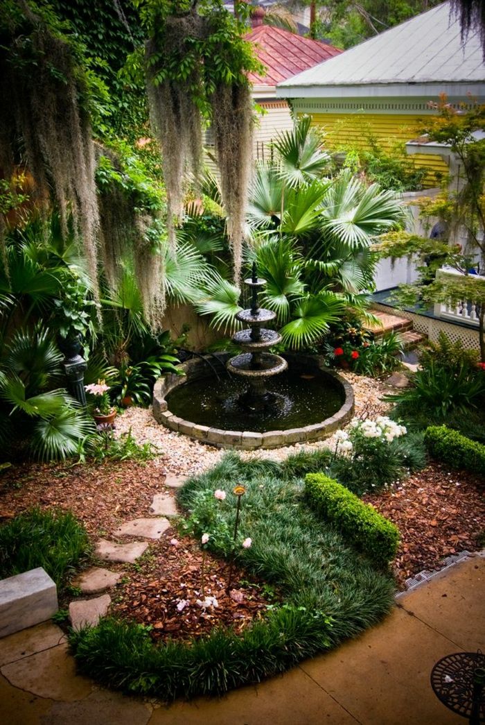 arbuști Casa Garden Palm Garden Flower Fountain