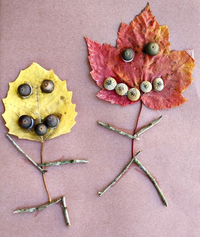 Fall amatai-su-vaikais-lapų-vizijomis-Wood-kojų