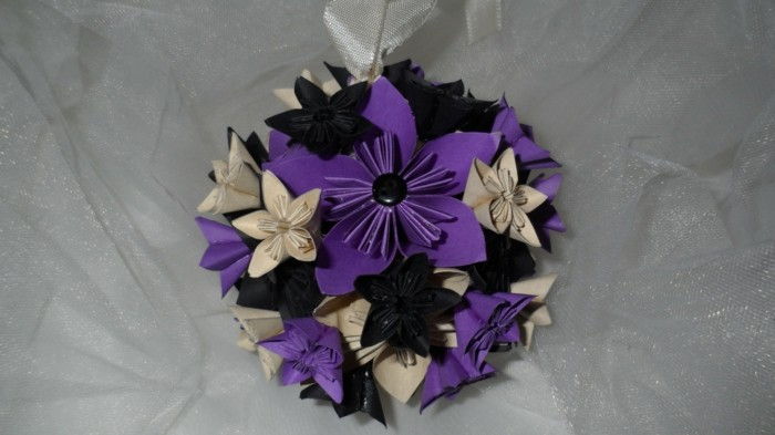 Poroka namizni okras-cvetje-črno-vijolična