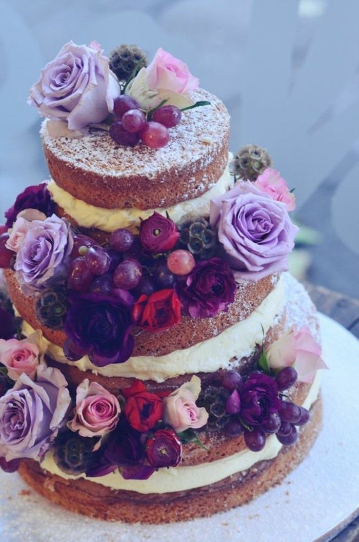 Wedding Idea fantastisk kake dekorert-med-blå-roser