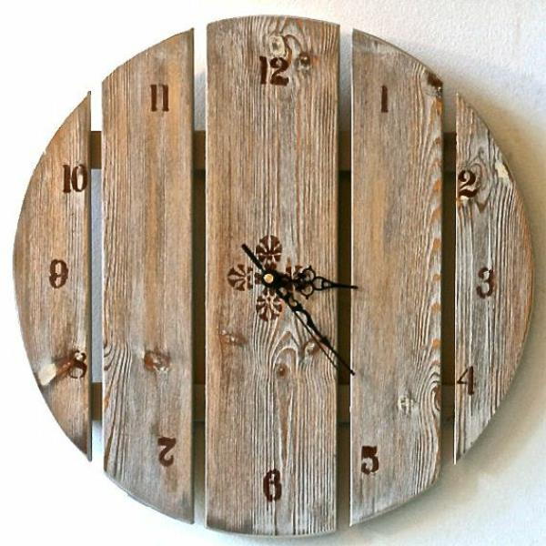Panele drewniane zegar ścienny konstrukcja ściany dekoracje