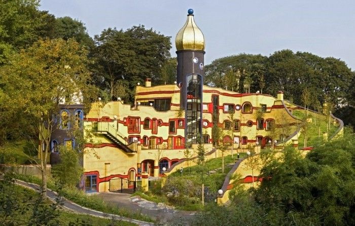 Hundertwasser arhitektura Okolje Narava Dorf3