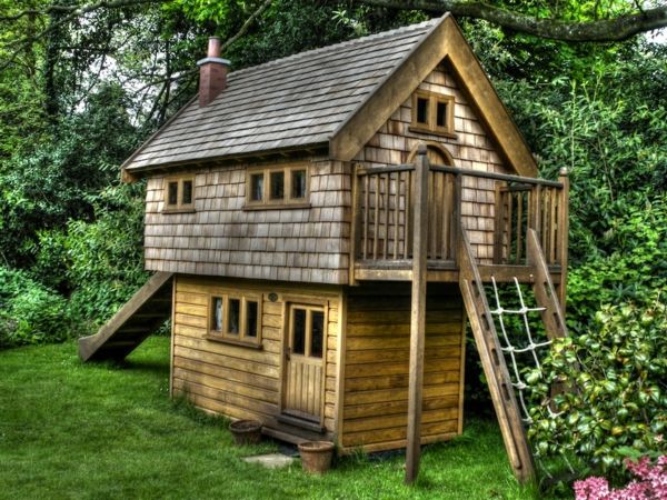 In-the-grădina-nuc-cabana-două etaje personalizat-a construit din lemn-Playhouse-Playhouse-cu-șindrilă-acoperiș